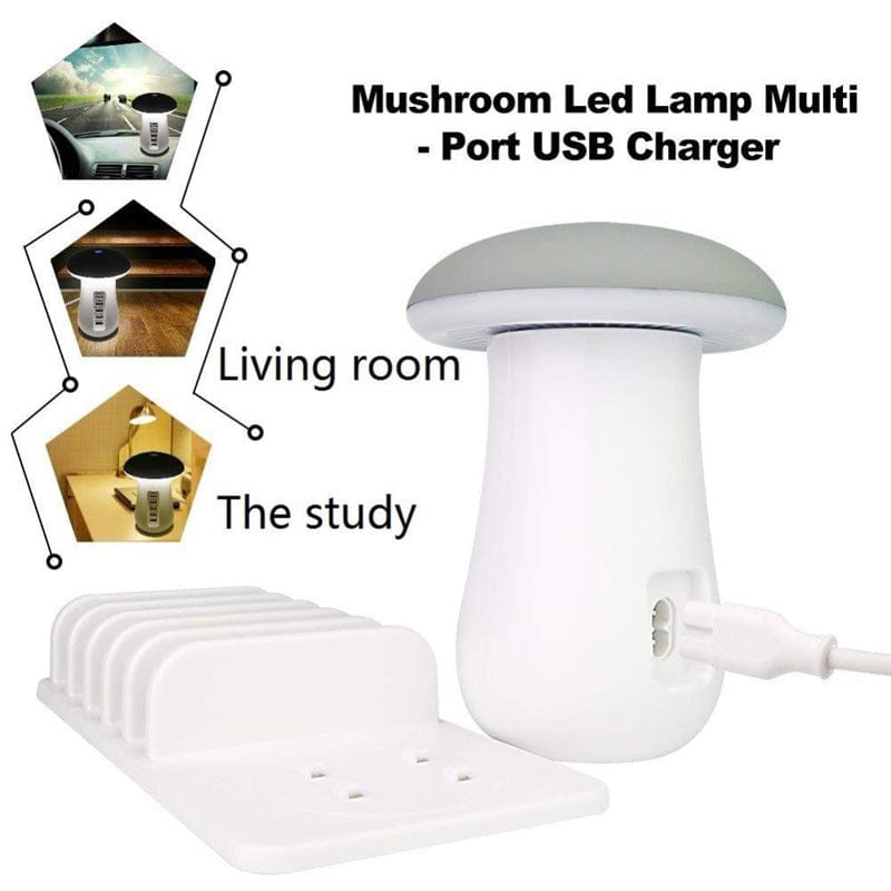 GlowShroom Dock | LED Charging Lamp + Device Organizer