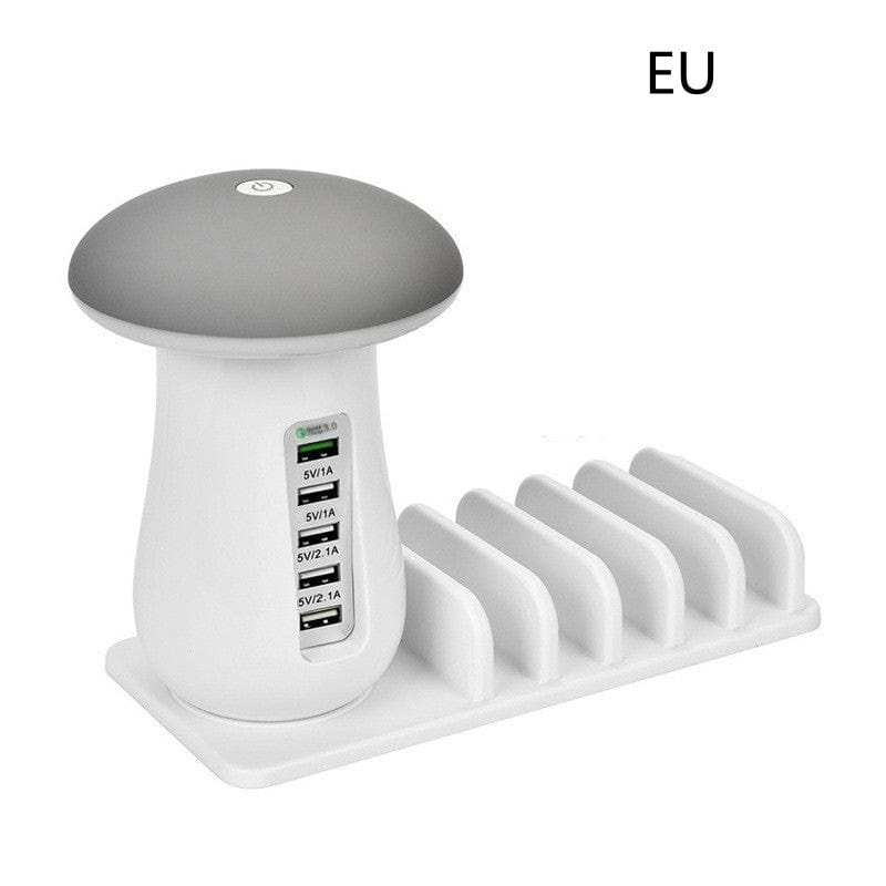 GlowShroom Dock | LED Charging Lamp + Device Organizer