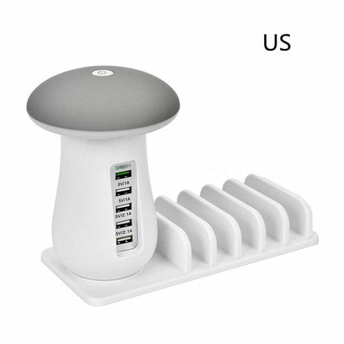 GlowShroom Dock | LED Charging Lamp + Device Organizer