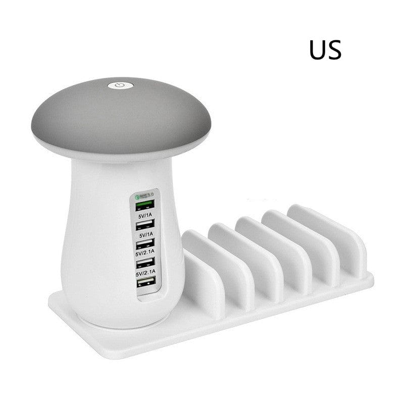 GlowShroom Dock | LED Charging Lamp + Device Organizer