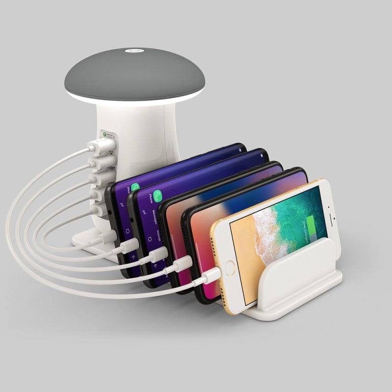 GlowShroom Dock | LED Charging Lamp + Device Organizer