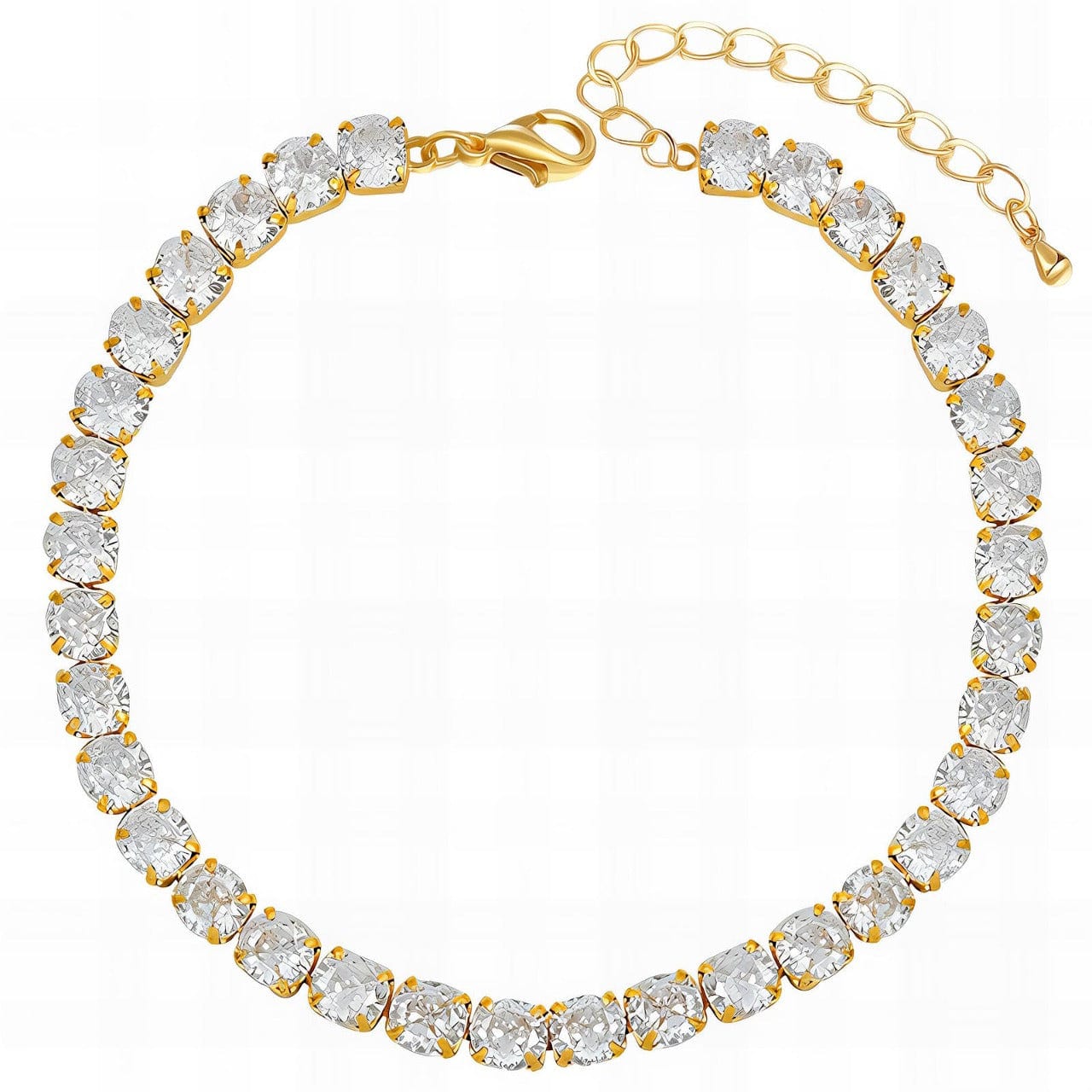 Luxe Brilliance: 18K Gold-Plated Crystal Bracelet