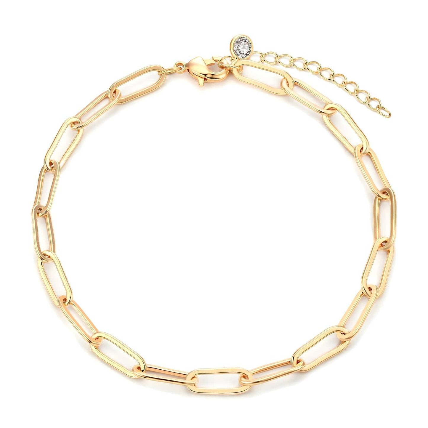 Gold linked bracelet