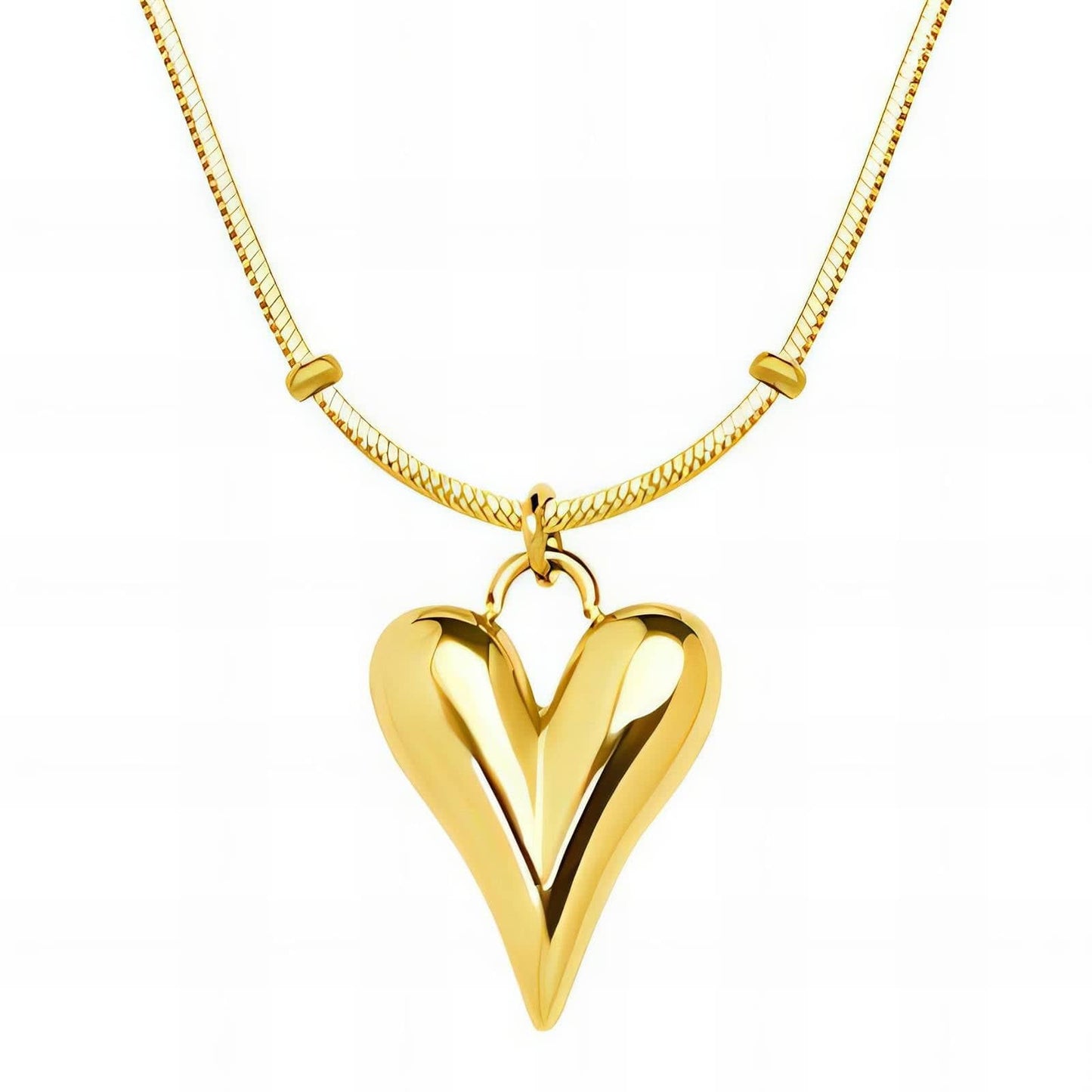 Eternal Love: 18K Gold Hearts Chain