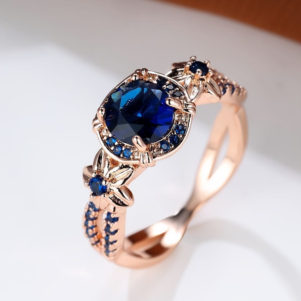 Celestial Sapphire Blossom Ring