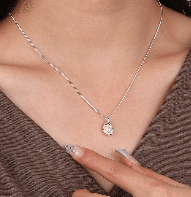 925 Golden Embrace Pearl Necklace