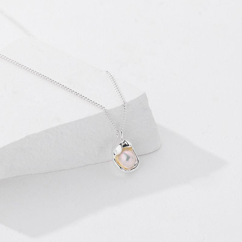 925 Golden Embrace Pearl Necklace