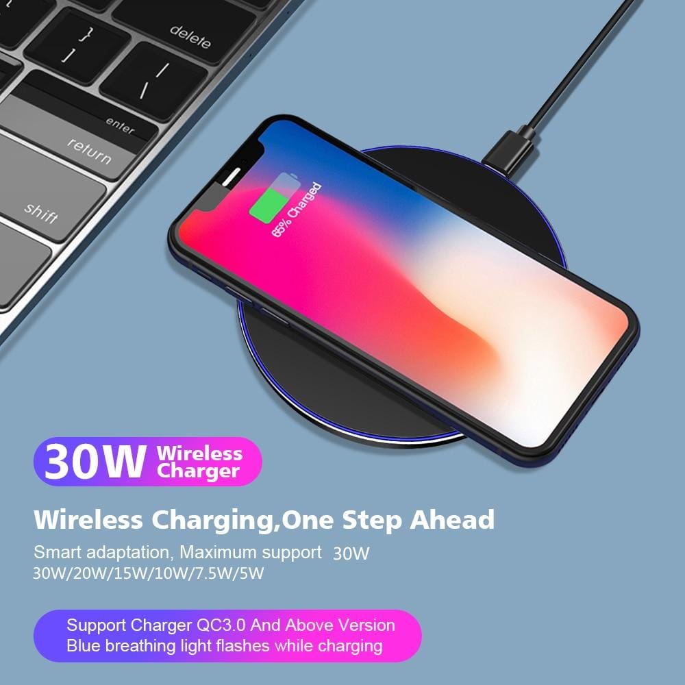 AuraCharge 30W | Minimalist Wireless Energy Pad