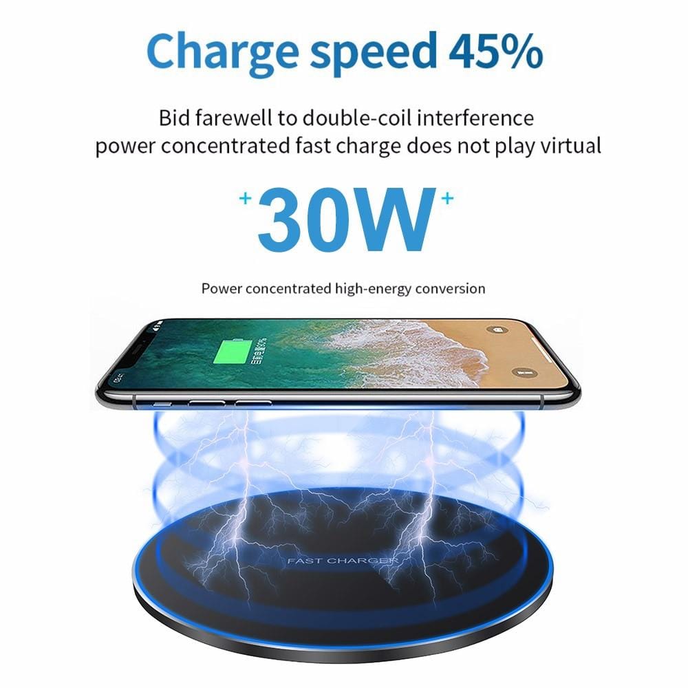 AuraCharge 30W | Minimalist Wireless Energy Pad