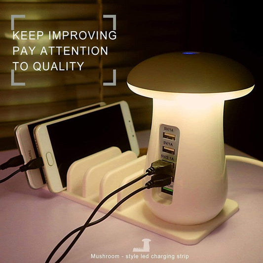 GlowShroom Dock | LED Charging Lamp + Device Organizer