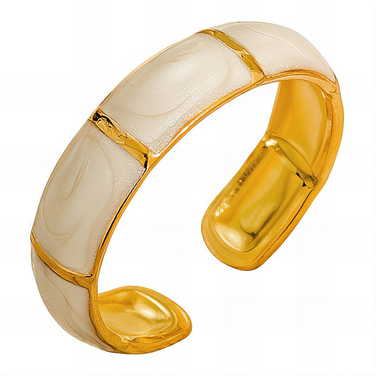 Ivory Radiance Gold-Plated Ring