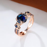Celestial Sapphire Blossom Ring